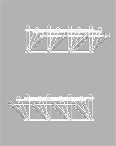 midthaug sykkelstativ for 2 sykler/ gra-2